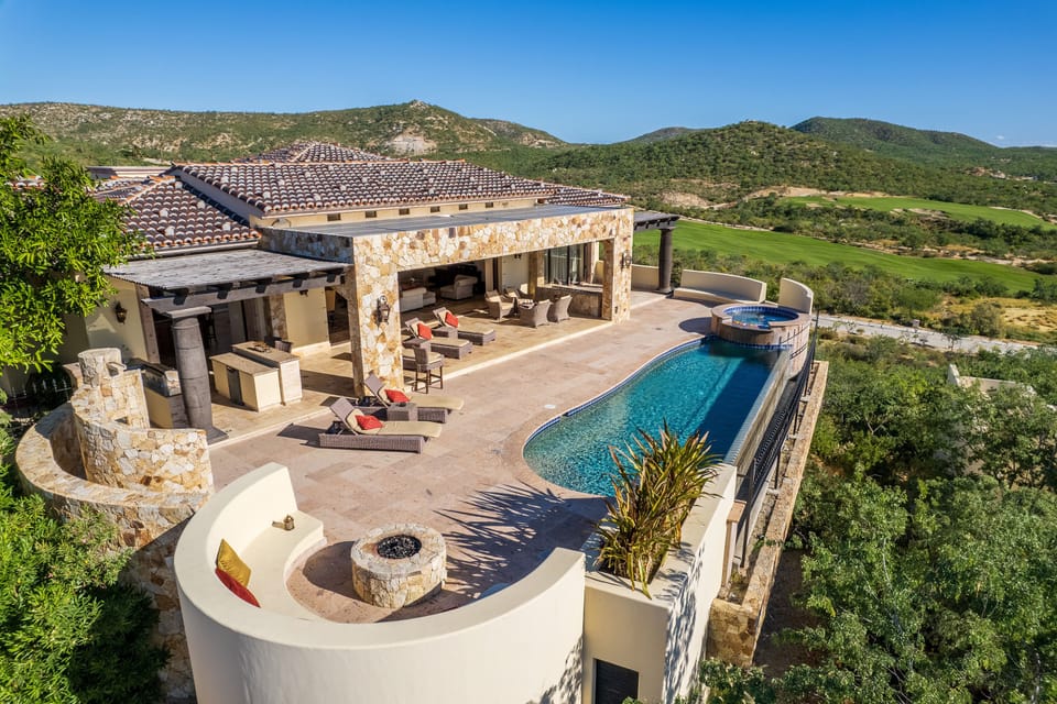 Aerial view of villa