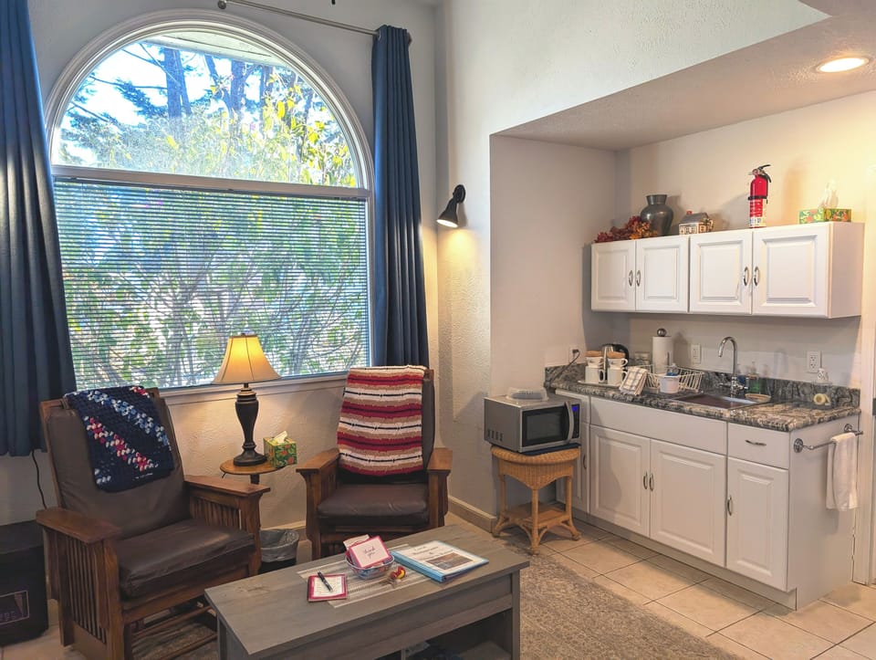 You'll have comfortable seating and lots of natural light.