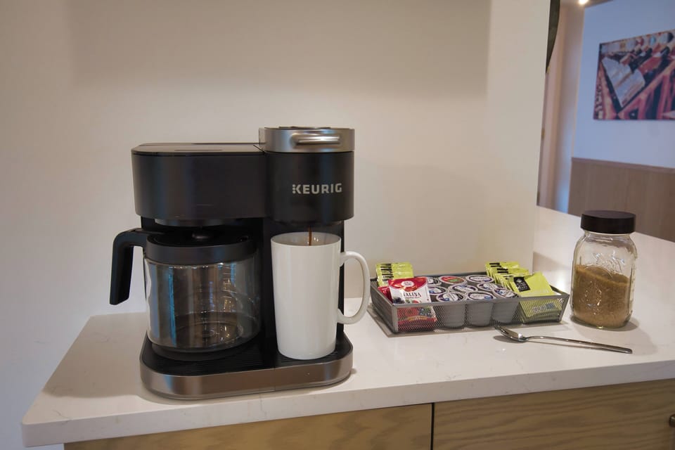Mugs fit 12 to 14 ounces of coffee!  