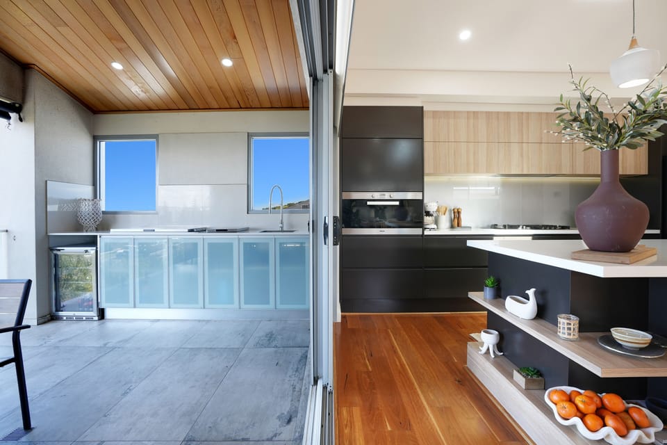 Open alfresco kitchen area