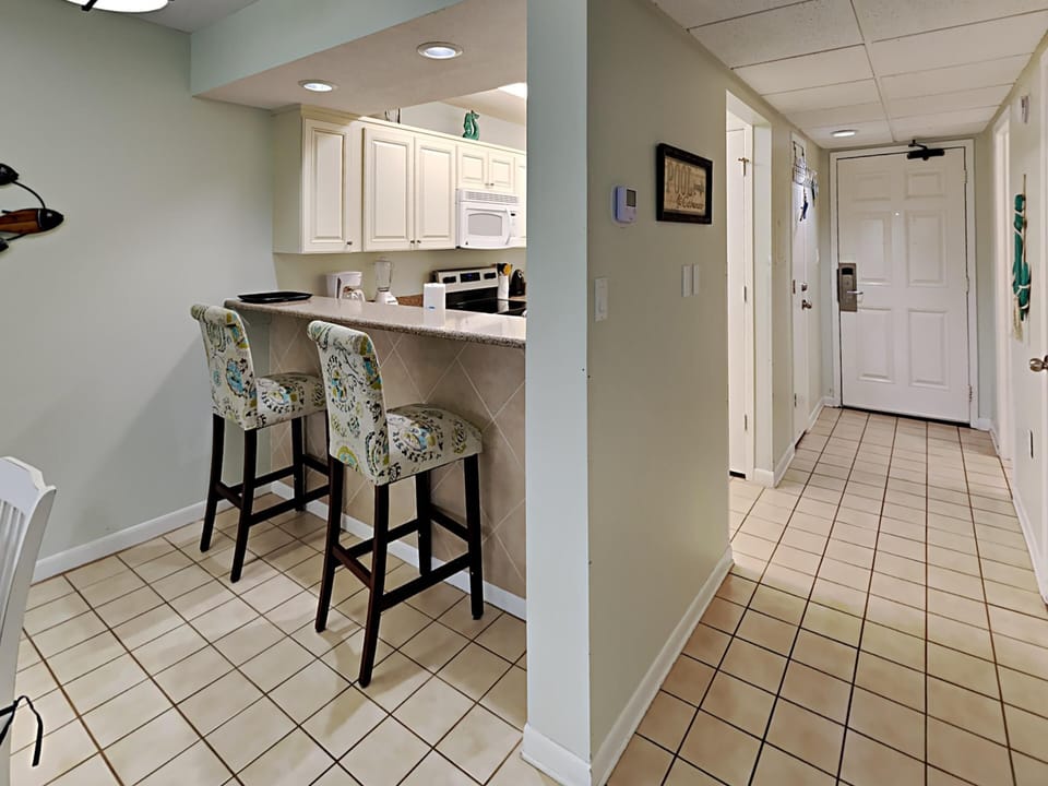 Bar Seating and Kitchen