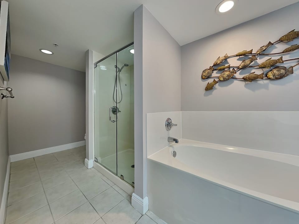 Primary Bathroom - Walk-in Shower + Garden Style Tub