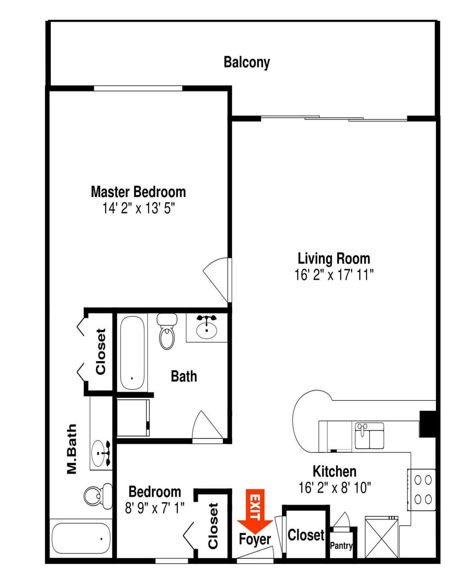 Shores of Panama #1611 | Floor Plan