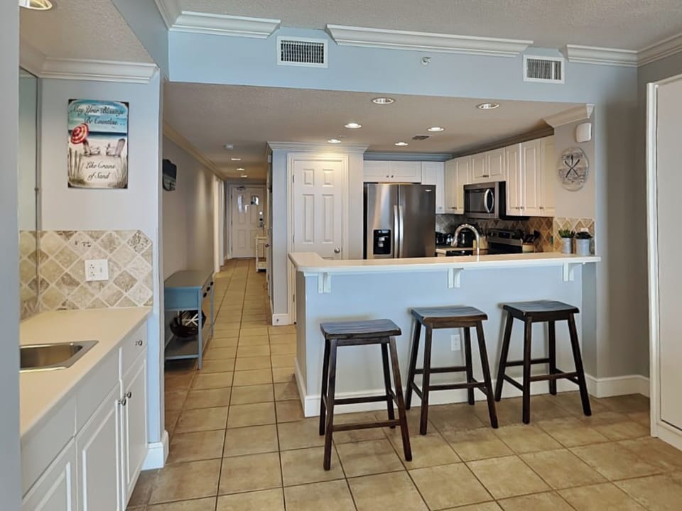 Living Area - Bar and Kitchen