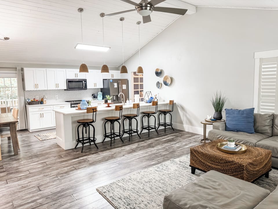 Spacious kitchen, dining and living room!