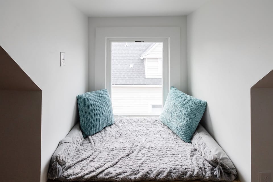 An elegant, light-filled space with a minimalist aesthetic.