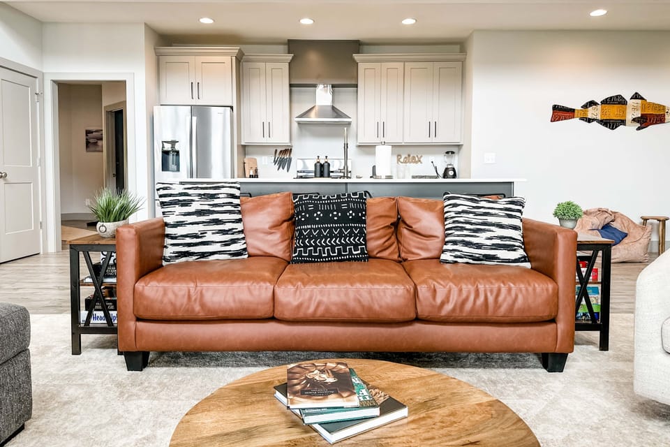 Comfortable couch with a view.