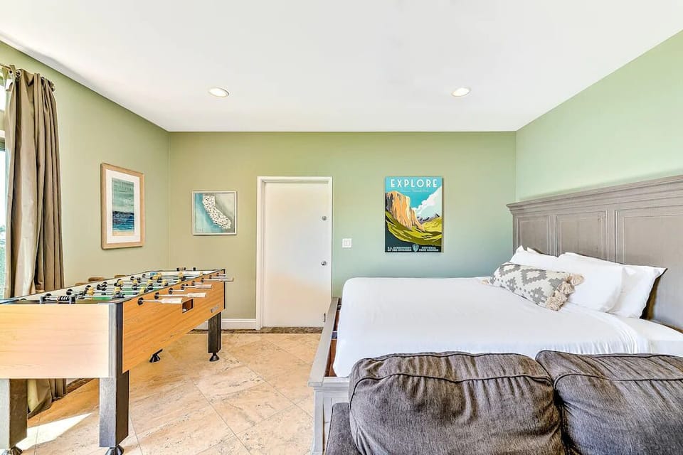 Foosball Table and Access to Outside Area.