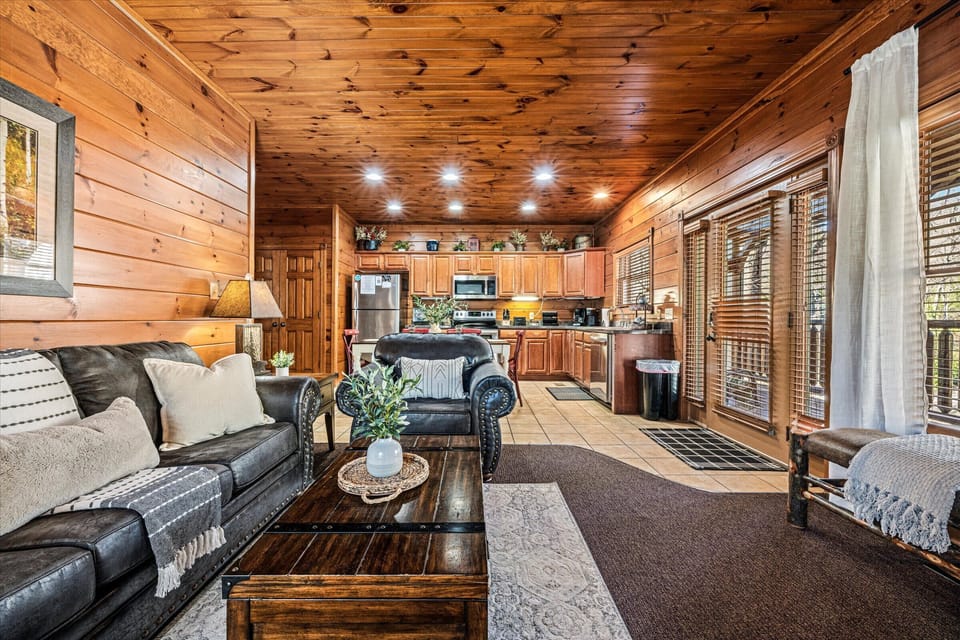 A seamless flow between the living and dining areas creates a welcoming space for gatherings.