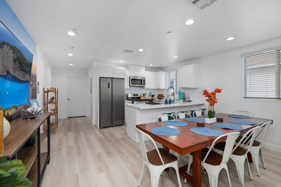 Dining and kitchen