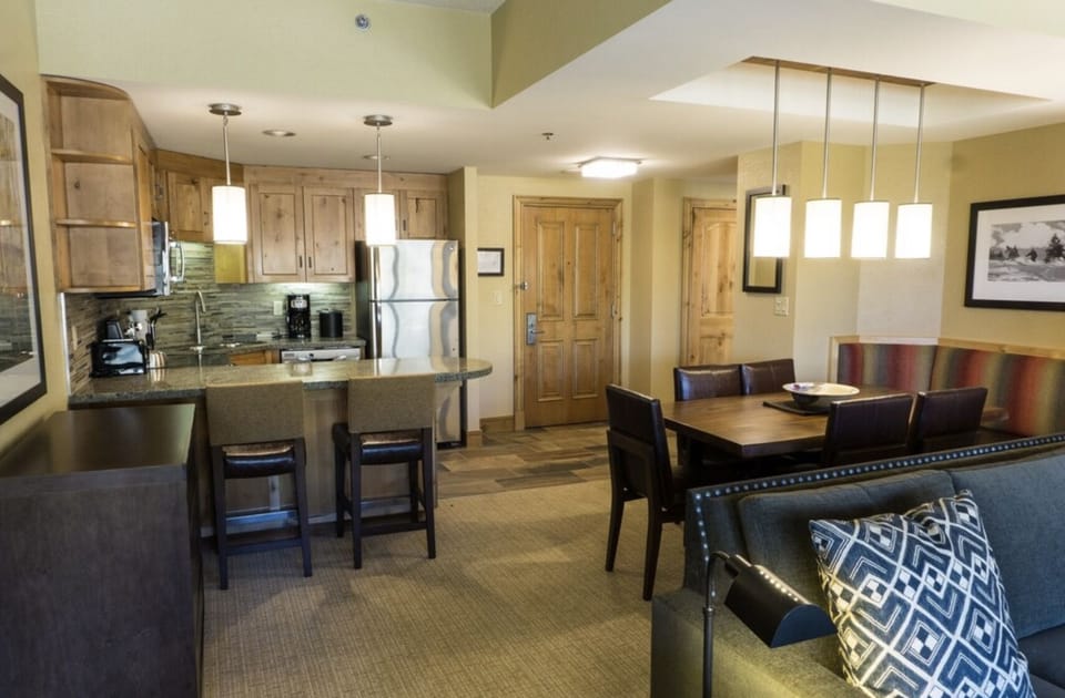 Main living, dining, kitchen areas 