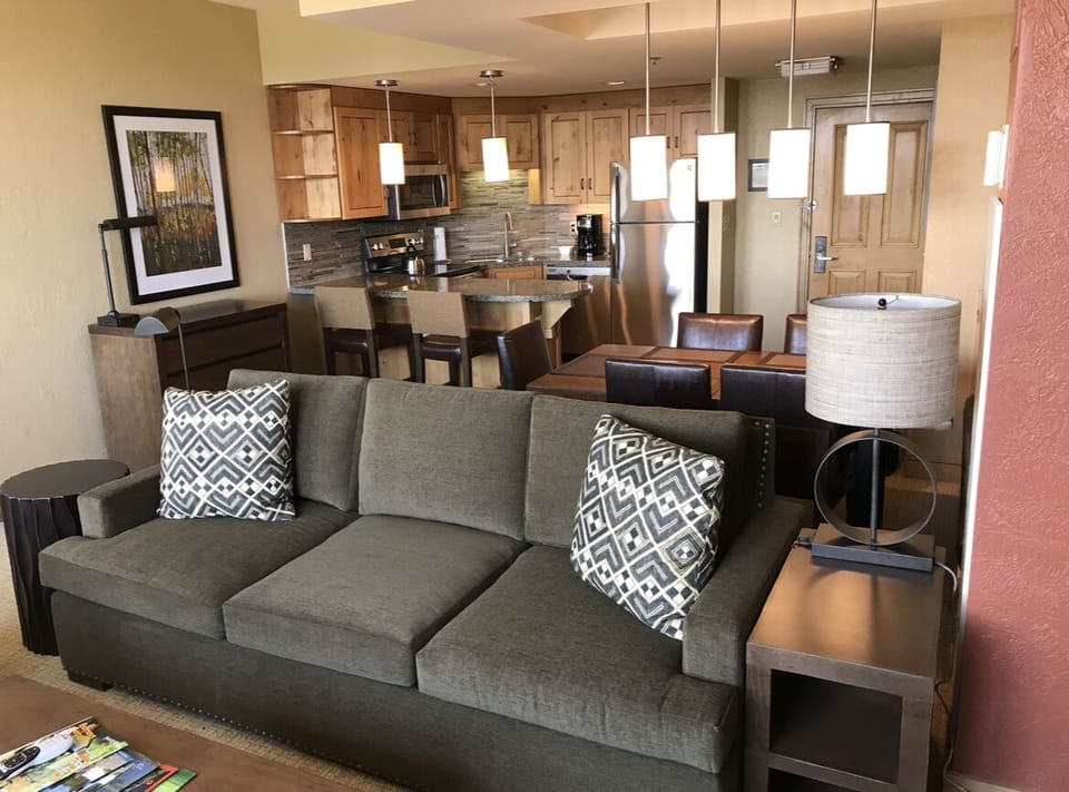 Sleeper sofa in living room 