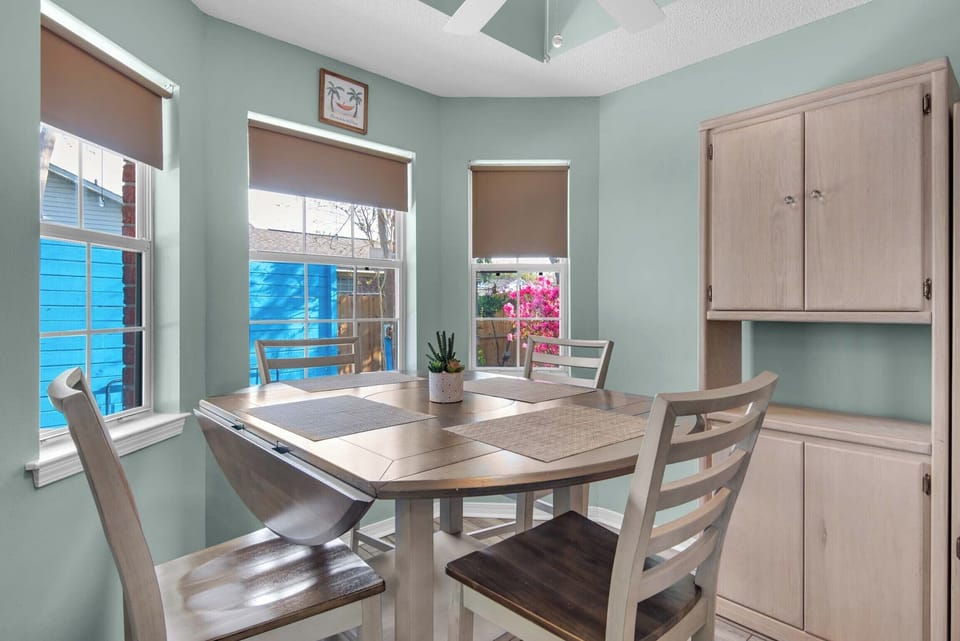 Dining table with seating for four