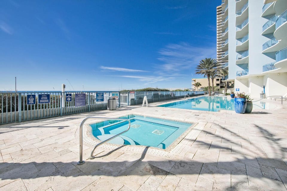 Beach front pool