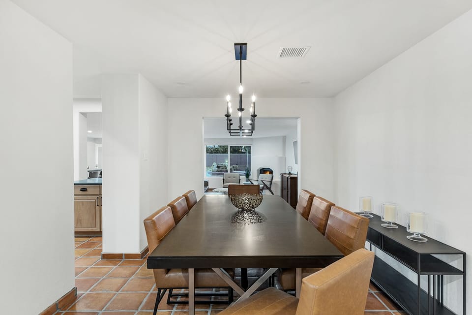 One of two dining areas on the main level