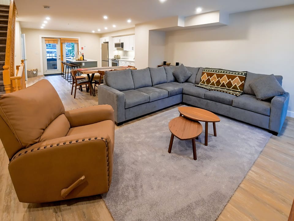 Large sofa fits the whole group