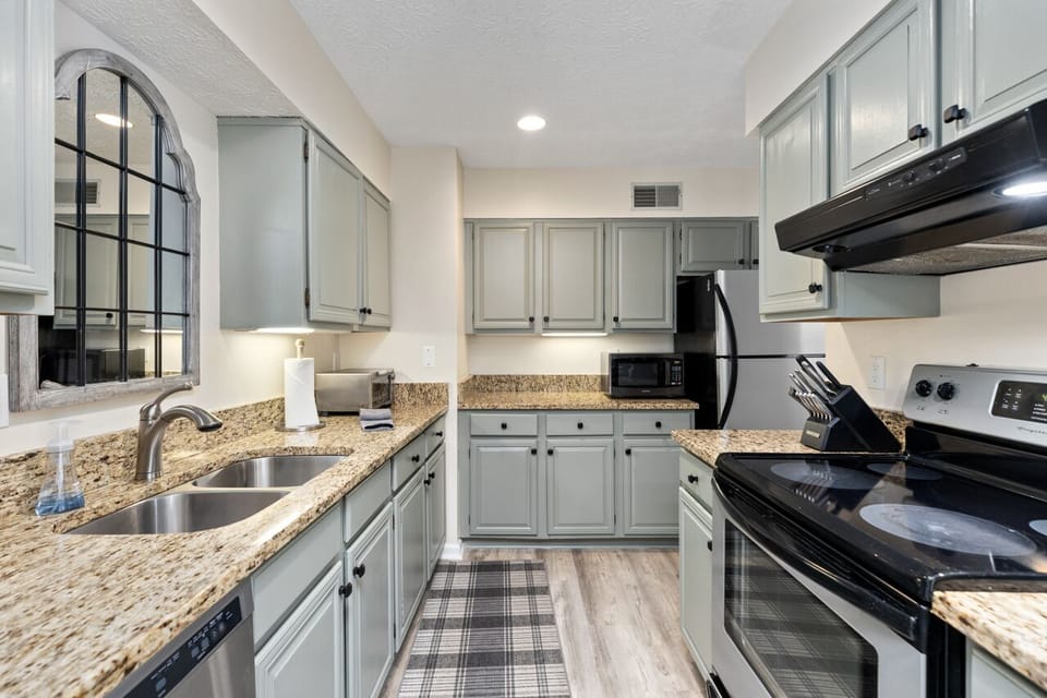 Galley style kitchen
