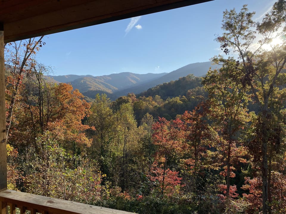 Beautiful fall views from the upper deck