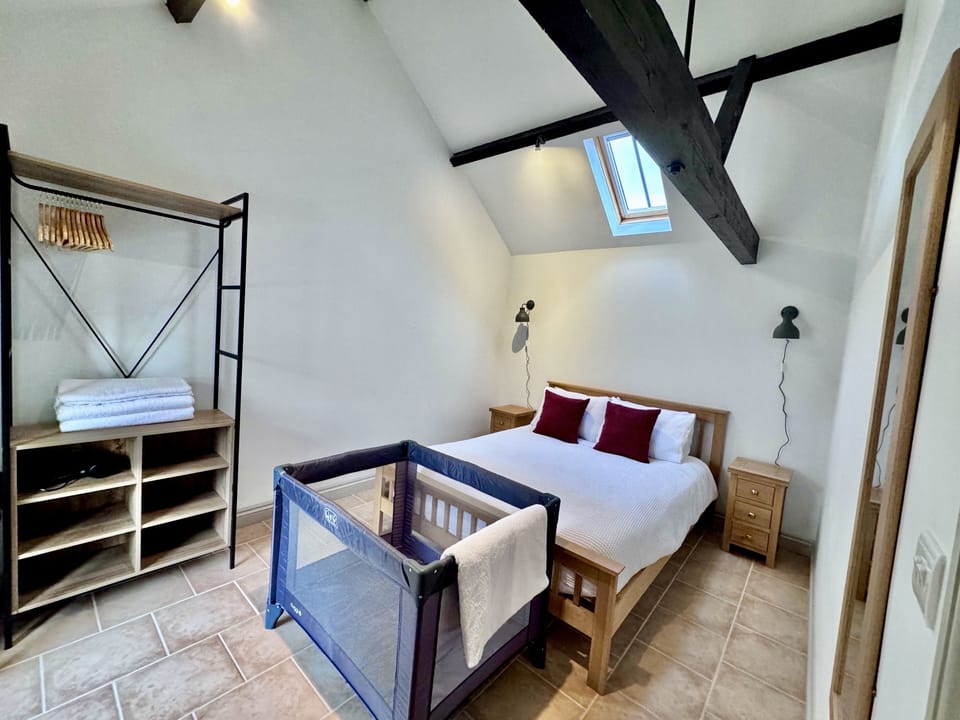 Bedroom 1. We can supply travel cot, highchair and baby bath