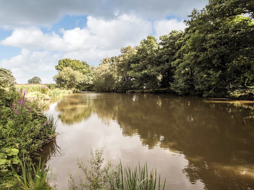 Fishing Lake within the grounds | Brookbank Farm, Blackden, near Crewe