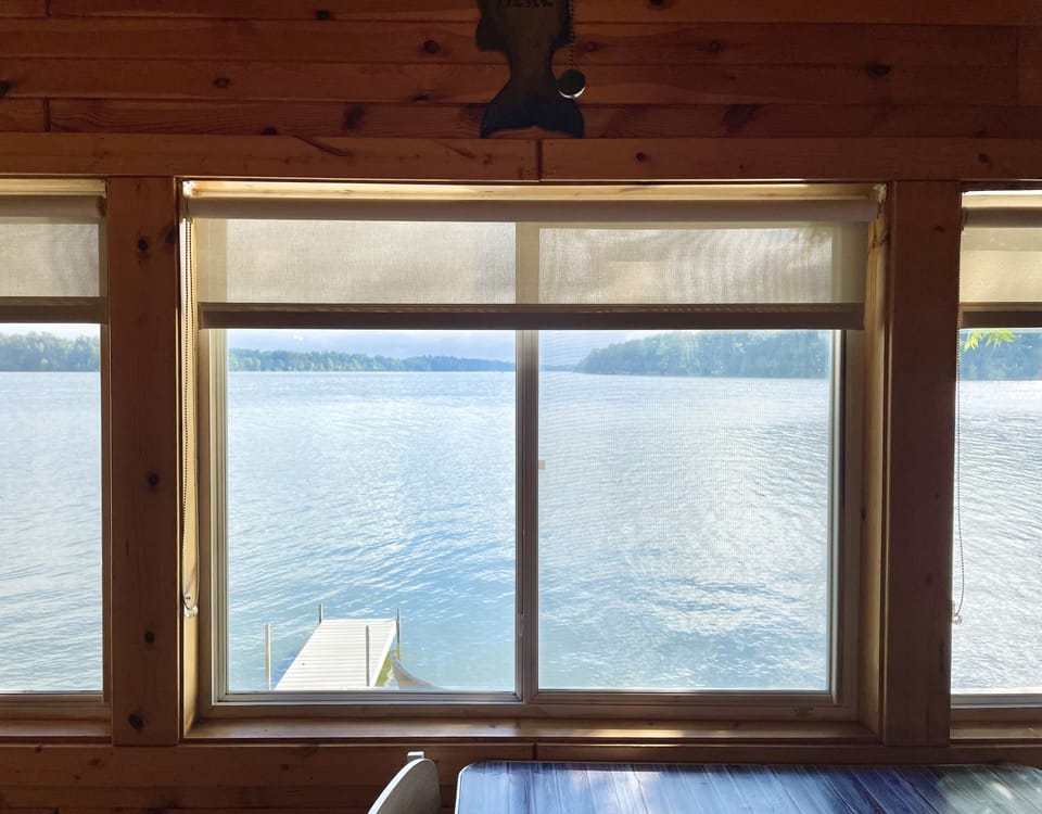 Expansive views of Lake Chetek from the sunroom