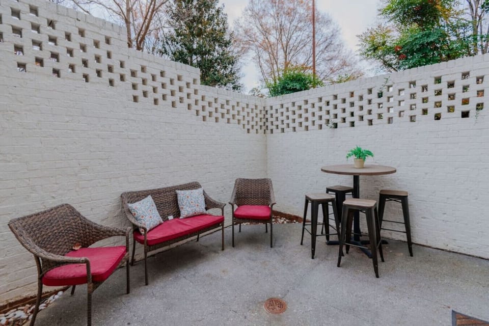 Sunken garden patio