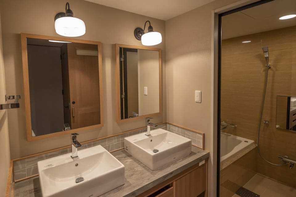 Japanese Western Room, Non Smoking | Bathroom | Hair dryer, electronic bidet, towels, shampoo