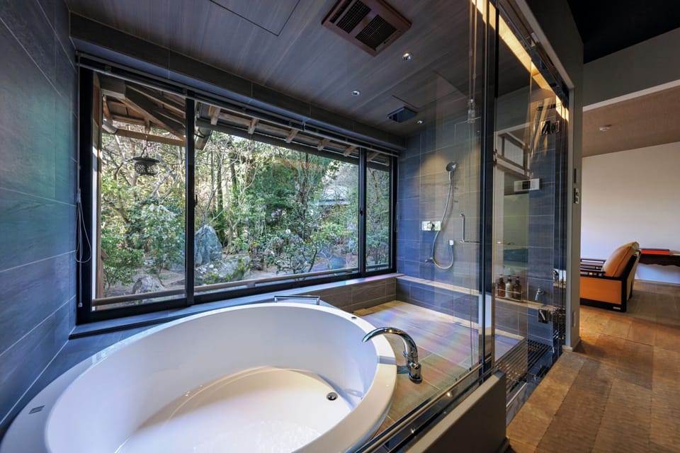 Premium Suite Room (Spring Evening) Non-smoking | Bathroom | Eco-friendly toiletries, hair dryer, slippers, electronic bidet