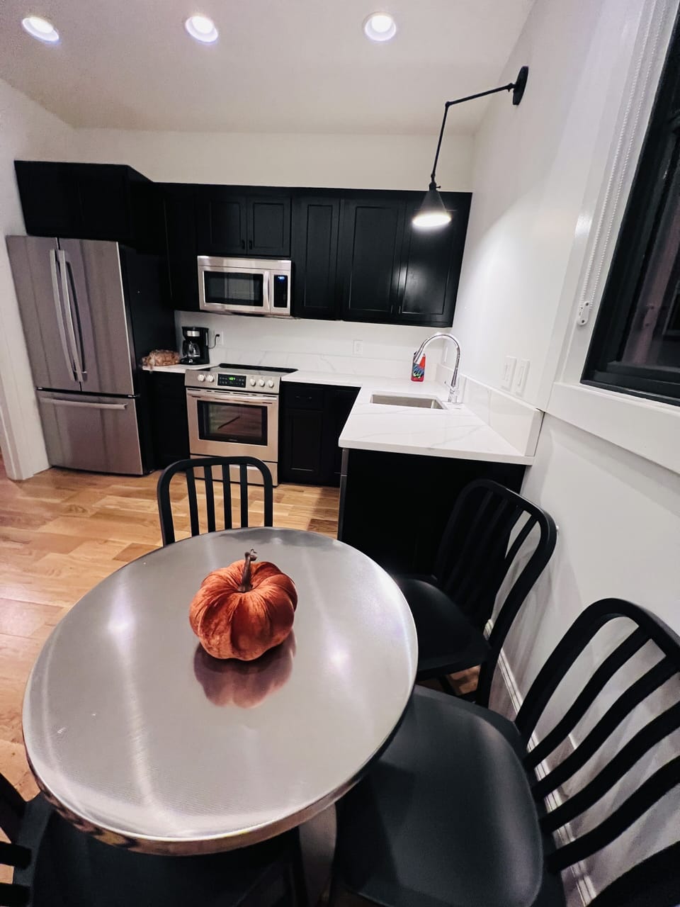 Brand new kitchen and appliances await along with everything you need to cook.