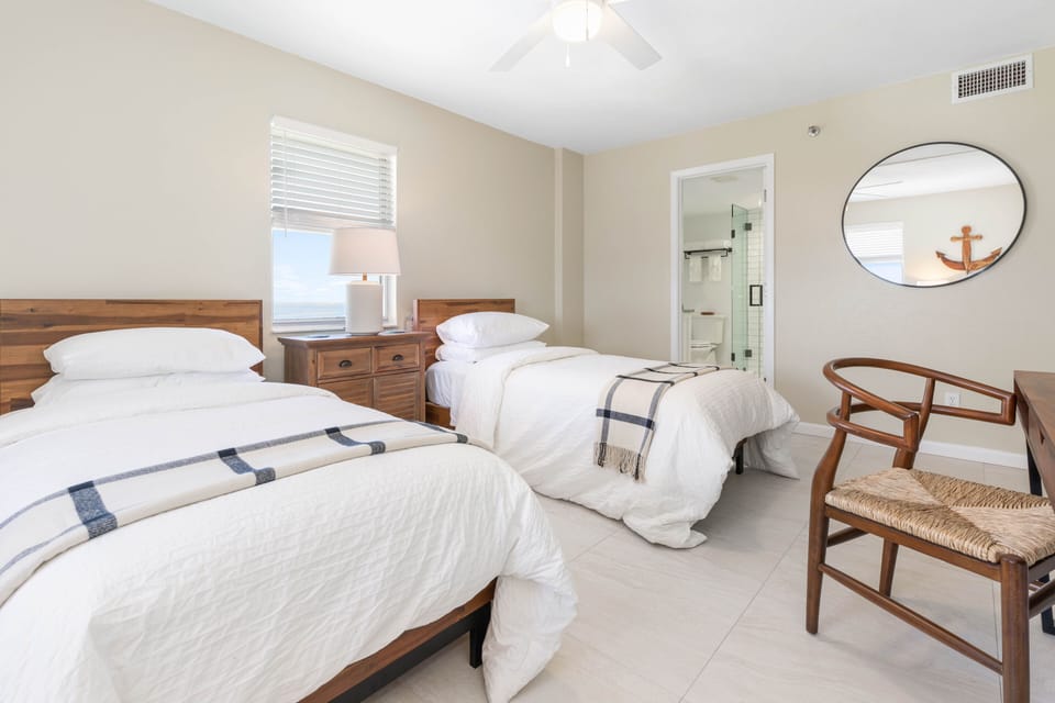 Third bedroom with one full and one twin size bed