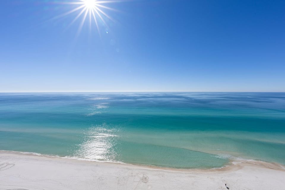 Aerial View of Beach from Balcony