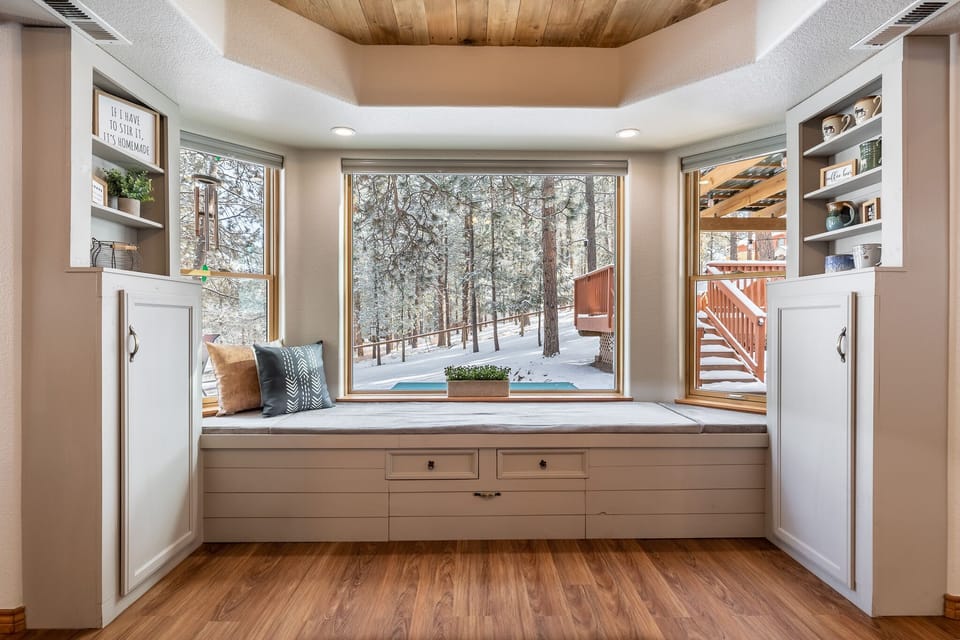 Relax with your morning coffee as you watch wildlife from the kitchen 
