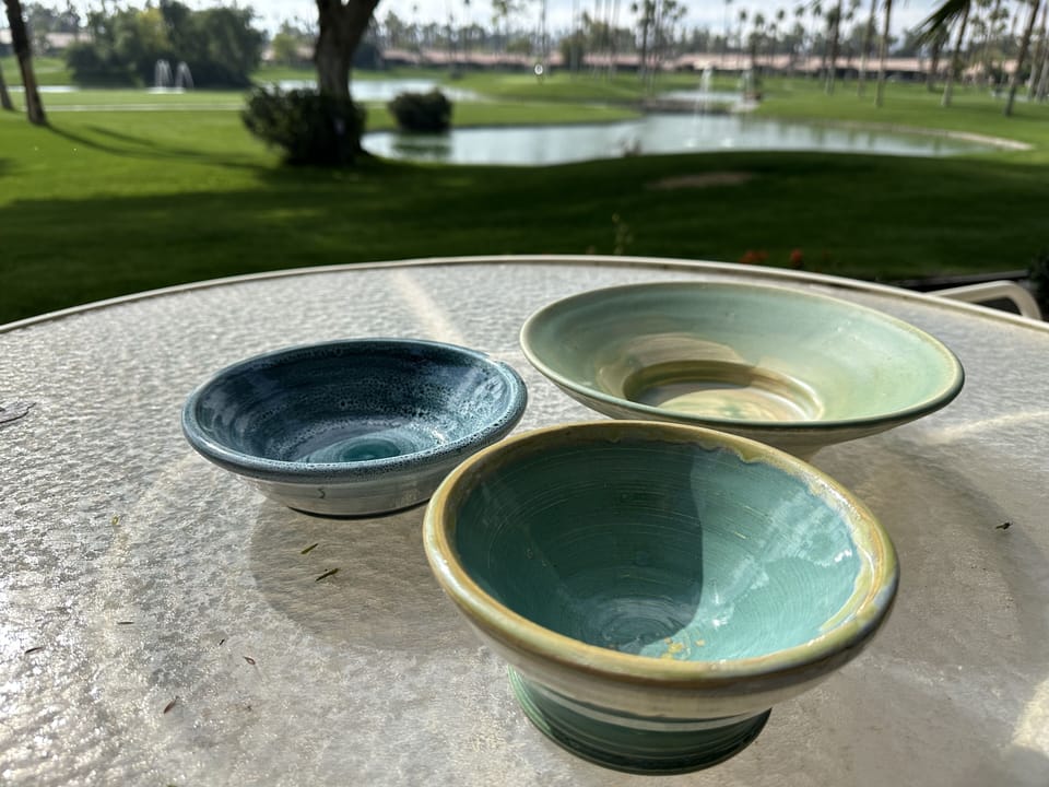 Visit Old Town Artisan Studios in La Quinta and make and glaze your own pottery!