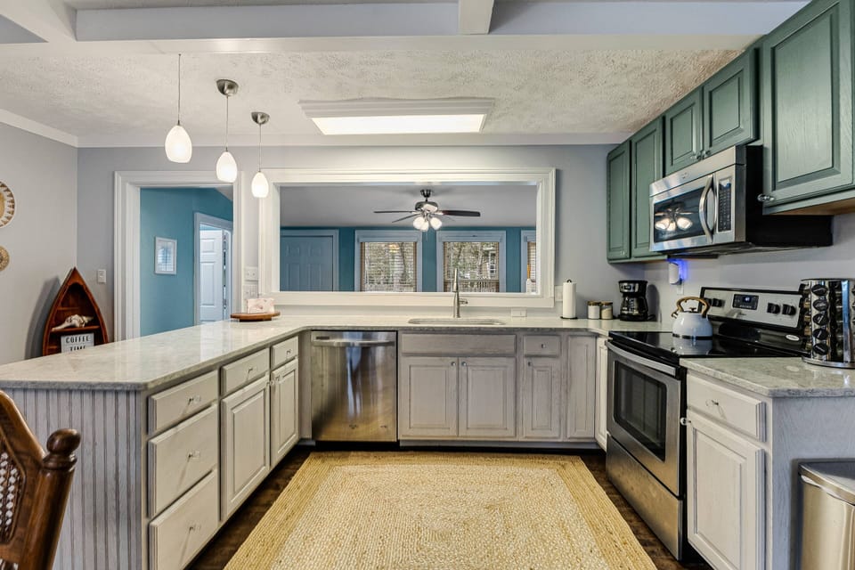 Full Kitchen With Everything You Need To Prepare A Meal