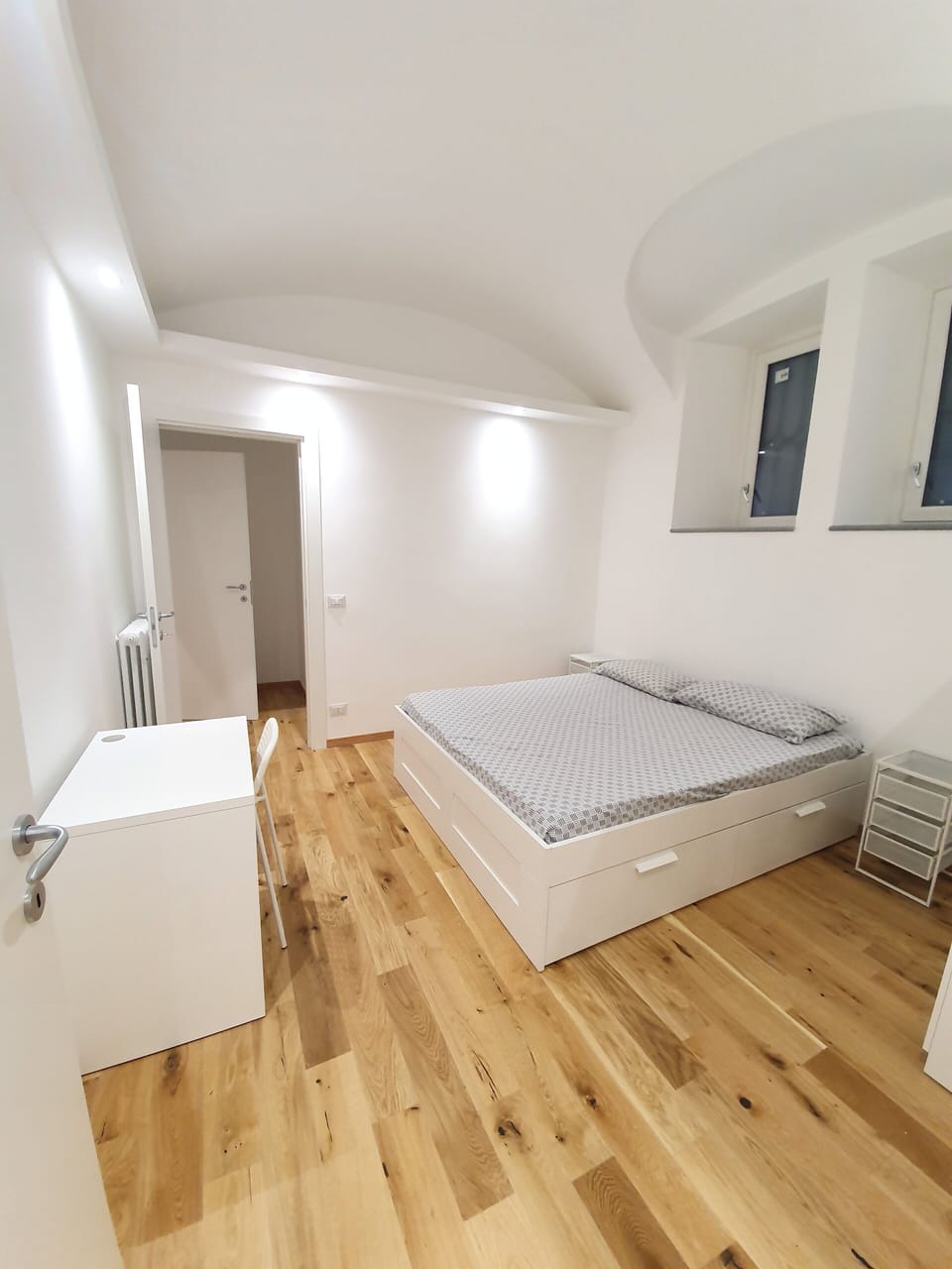 2 bedrooms, blackout drapes, iron/ironing board