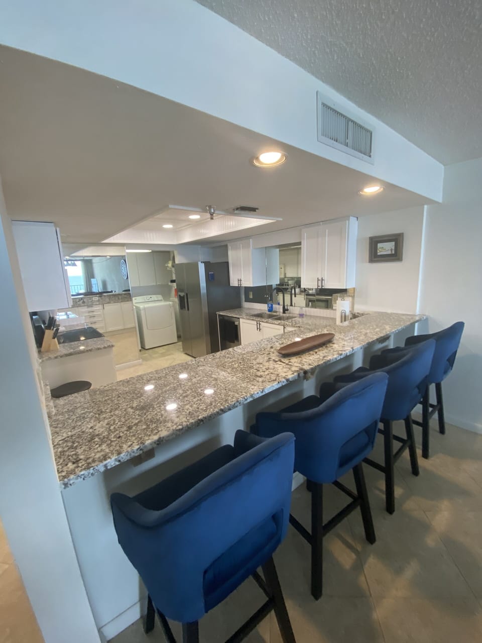 Updated kitchen with recess lighting