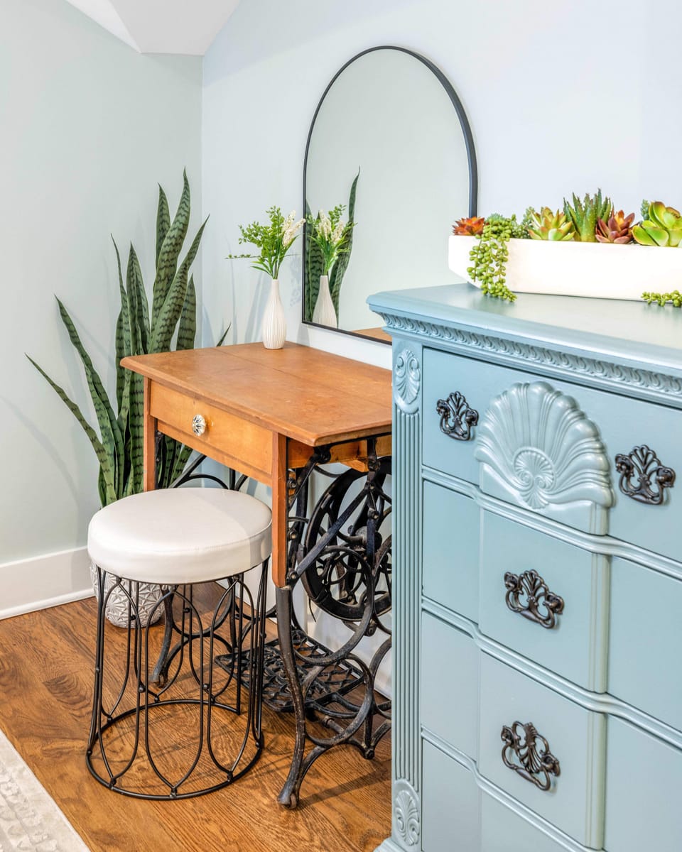 Antique Vanity with Mirror