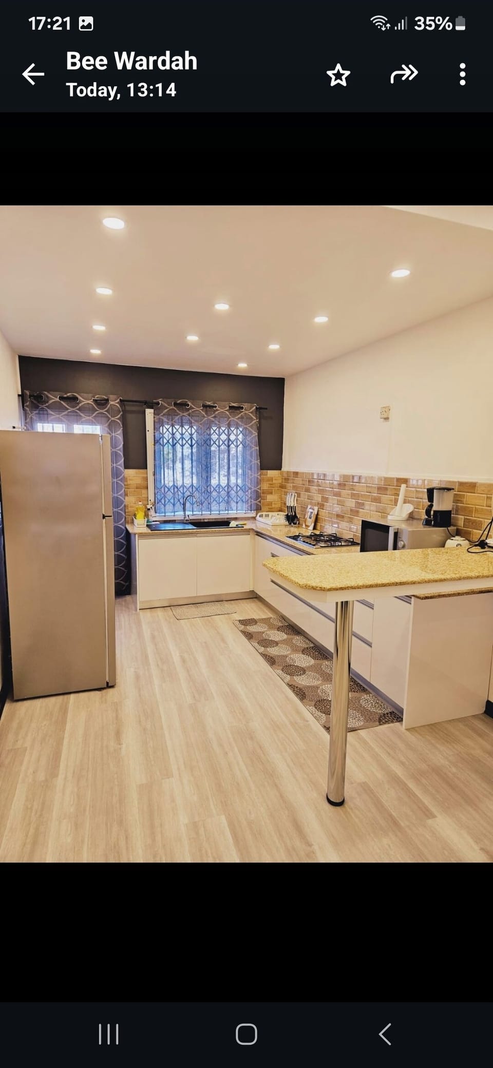 Apartment | Private kitchen | Fridge, microwave, oven, stovetop