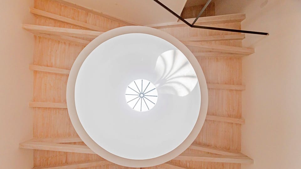 Skylight above the living area
