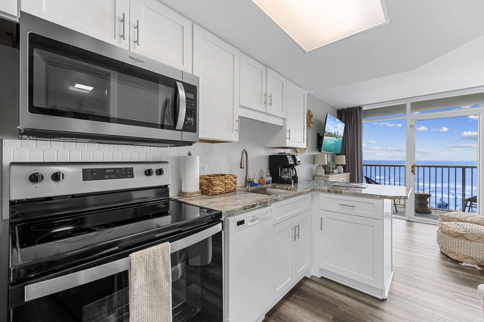 Kitchen with Ocean View