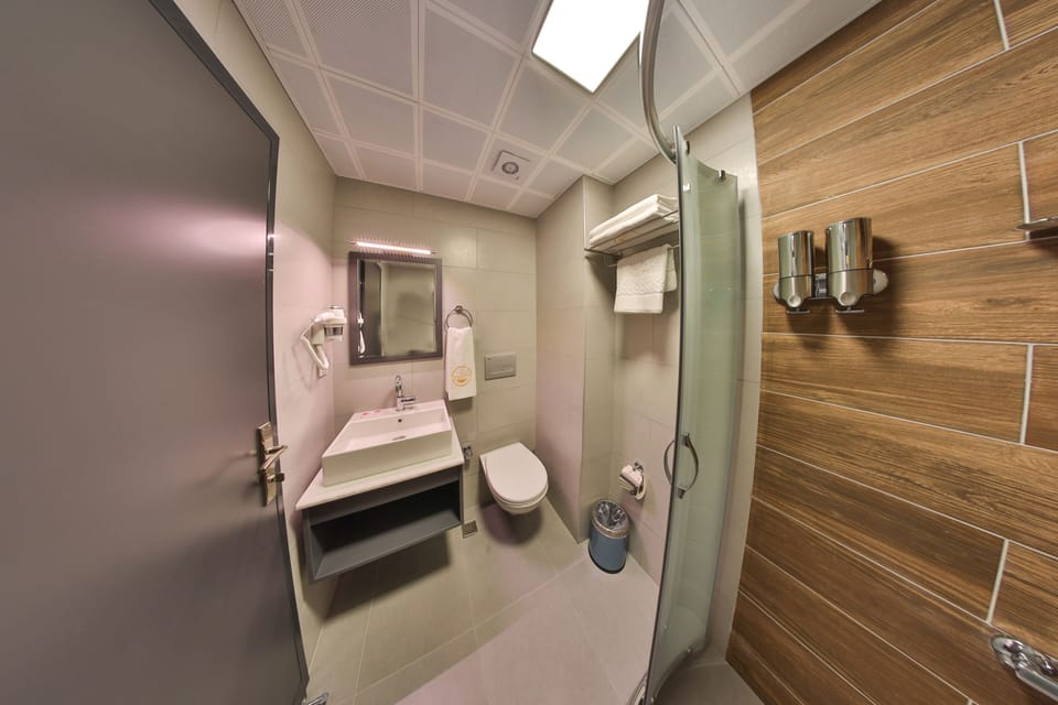Standard Double or Twin Room | Bathroom | Shower, rainfall showerhead, hair dryer, slippers