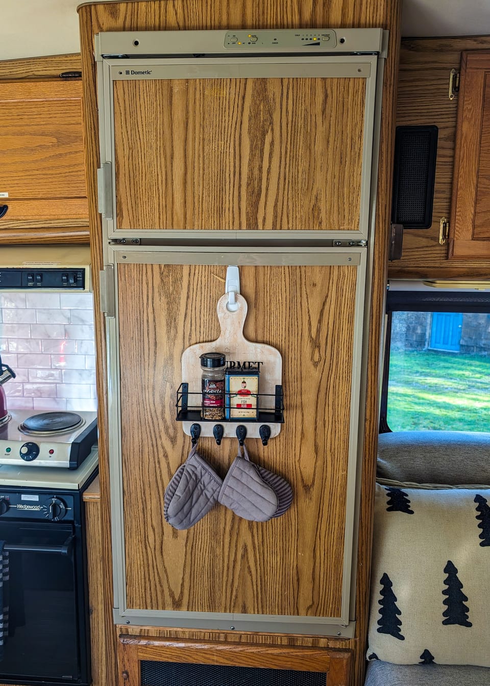 Spacious fridge.