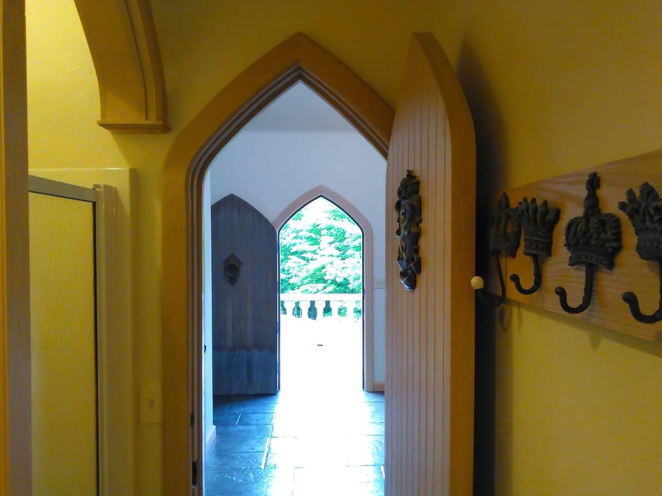 Looking out the bathroom door in 'The Castle Cottage' 