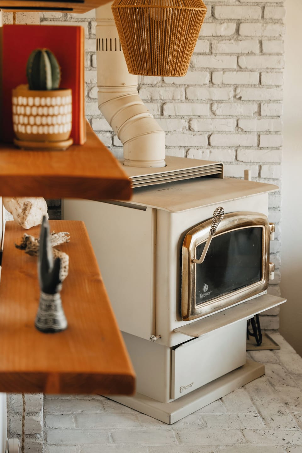 Enjoy the wood burning stove on those cold desert nights