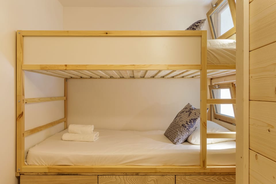 Comfy bunk beds in second bedroom