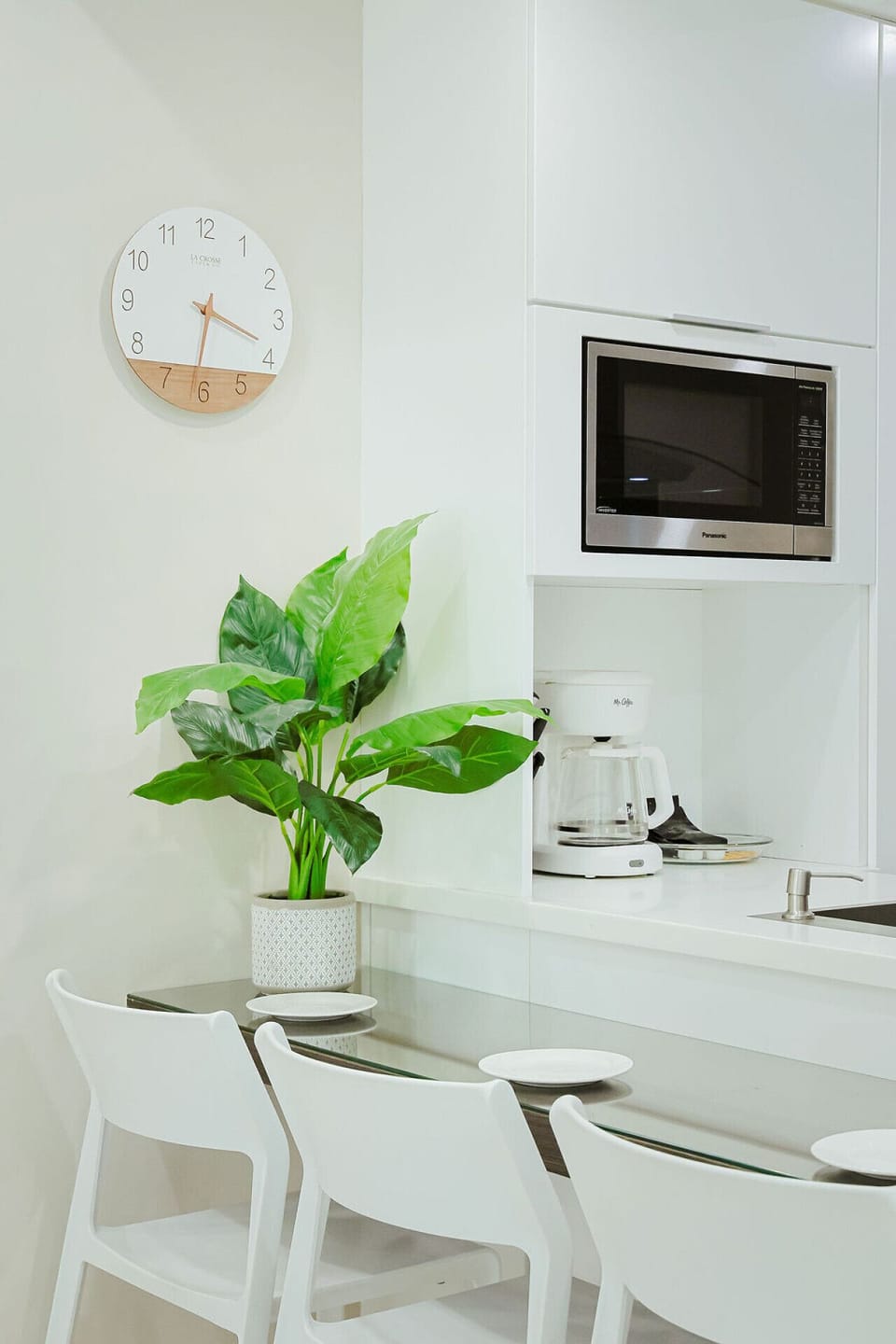 Enjoy the convenience of a coffee maker and microwave for easy meals during your stay.