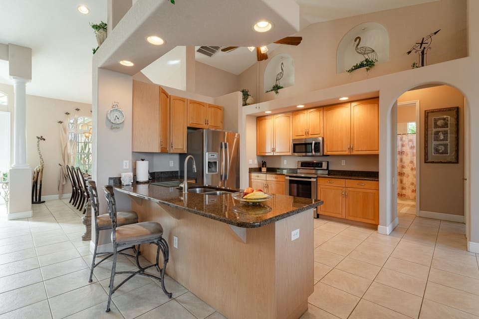 21. Kitchen with barstools