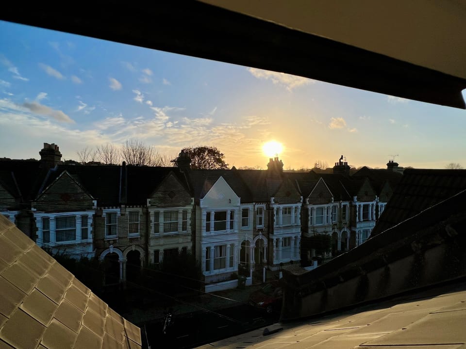 View from bedroom Velux window
