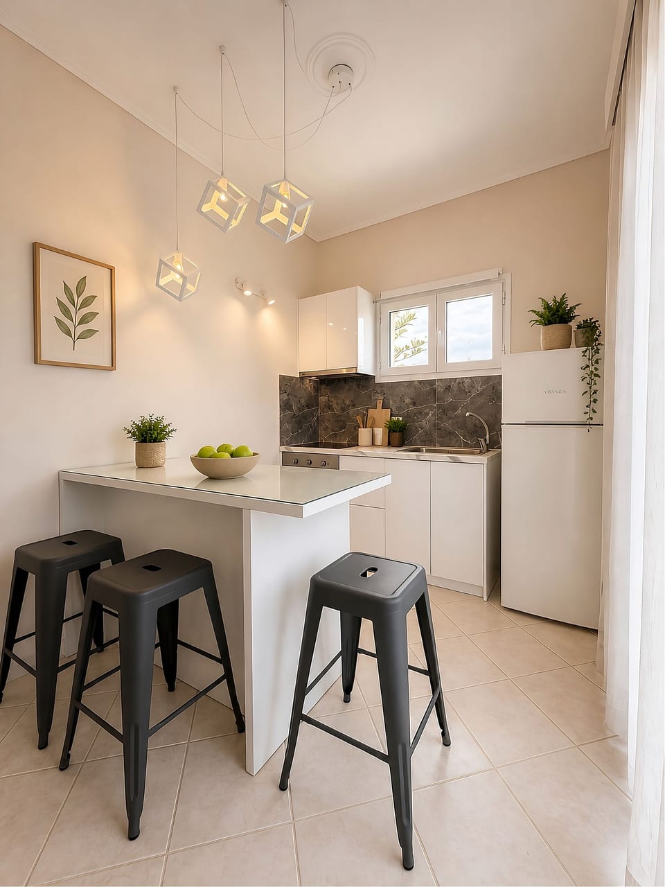 Apartment | Private kitchen | Fridge, electric kettle, cookware/dishes/utensils, cleaning supplies