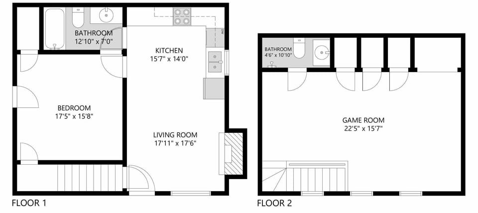 Cabin, 2 Bedrooms | Floor plan